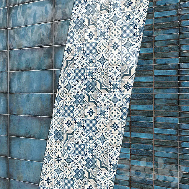 Tile Cifre Montblanc Blue. 3D Model