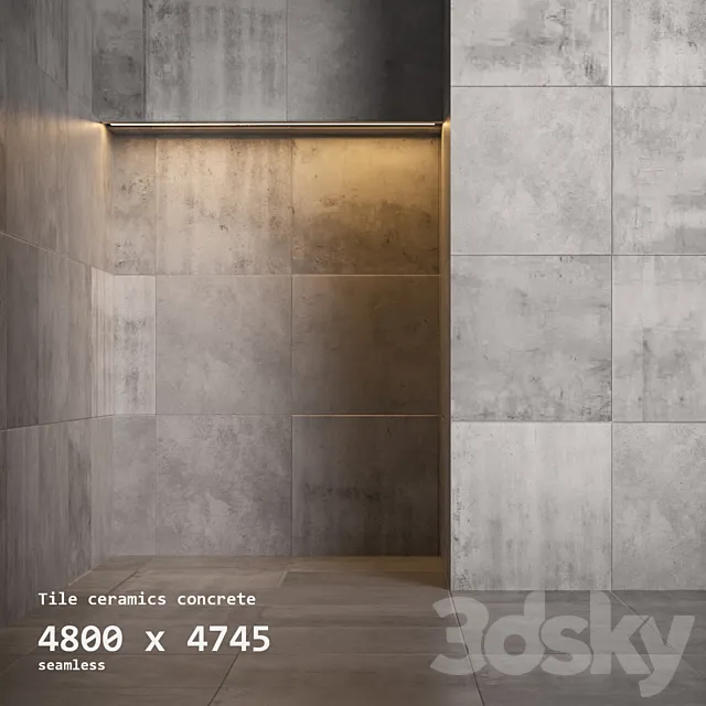 Tile concrete 3D Model