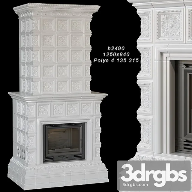 Tile fireplace 02 Free Download