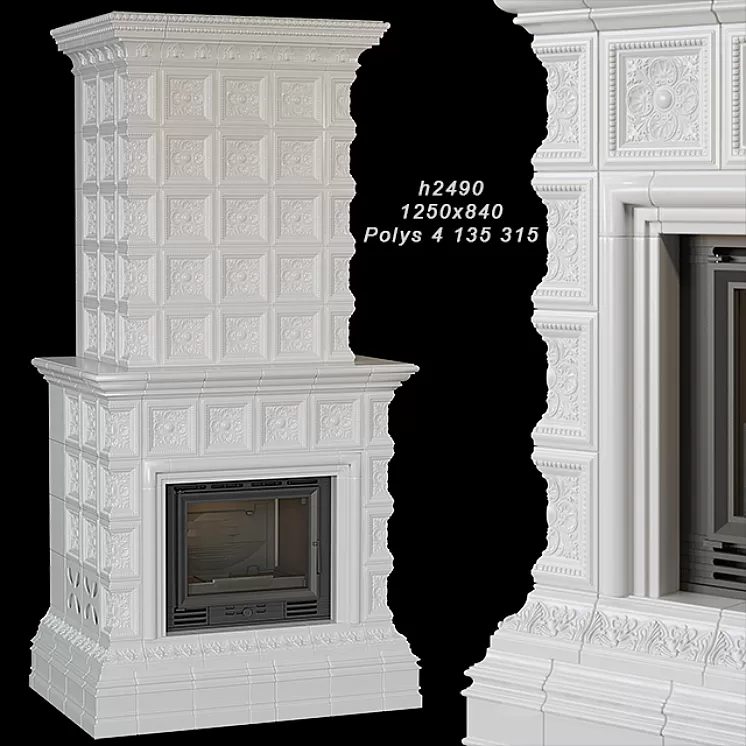 Tile fireplace 02