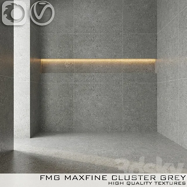 Tile FMG CLUSTER GRAY 3D Model