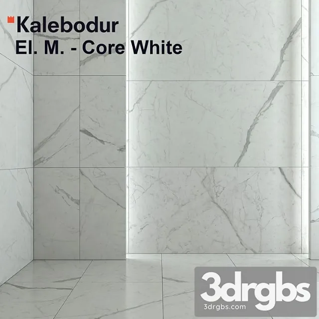 Tile kale elegant marbles - core white 3D Model Free