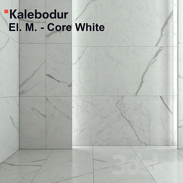 Tile Kale Elegant Marbles – Core White 3D Model