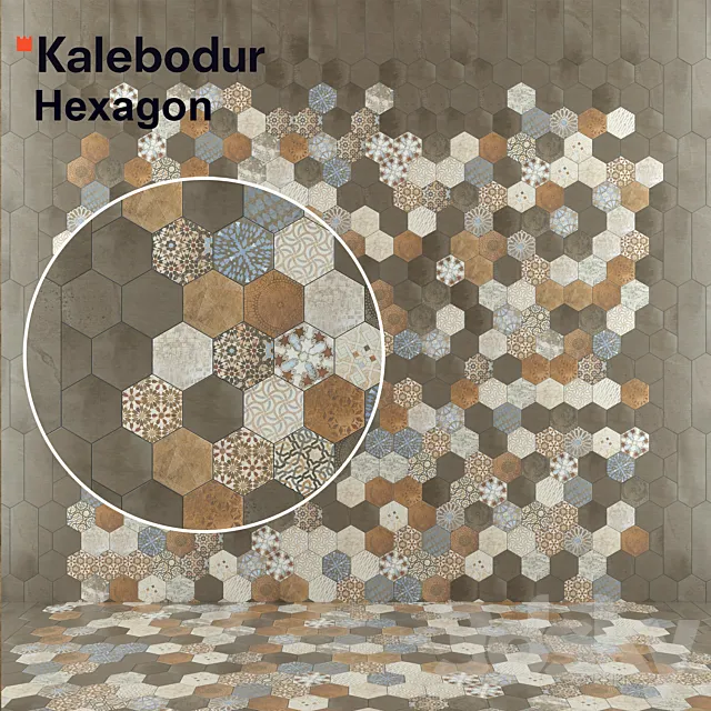 Tile Kale Hexagon 3D Model