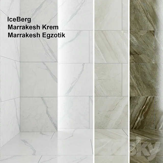 Tile Kale IceBerg Marrakesh Krem Egzotik 3DModel