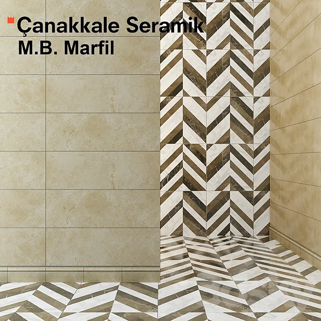 Tile Marmoles Brillo Marfil 3DModel