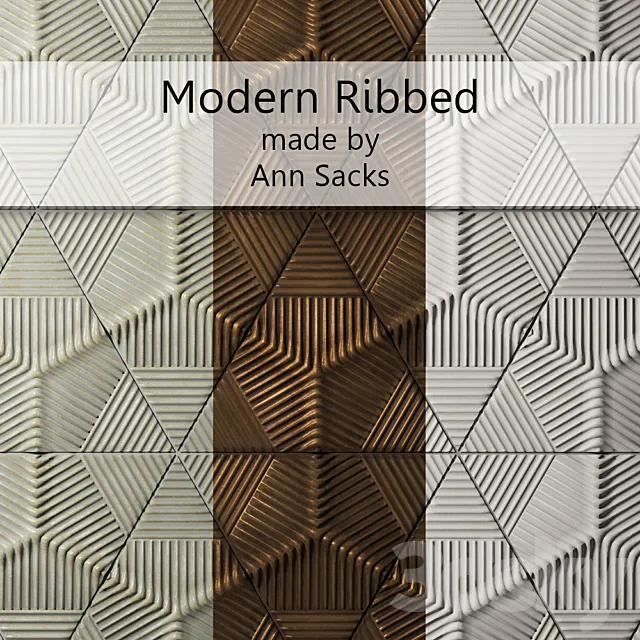 Tile Modern Ribbed by Ann Sacks 3D Model