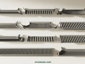 Tile Roof 3D Models - Chinese Style - 044