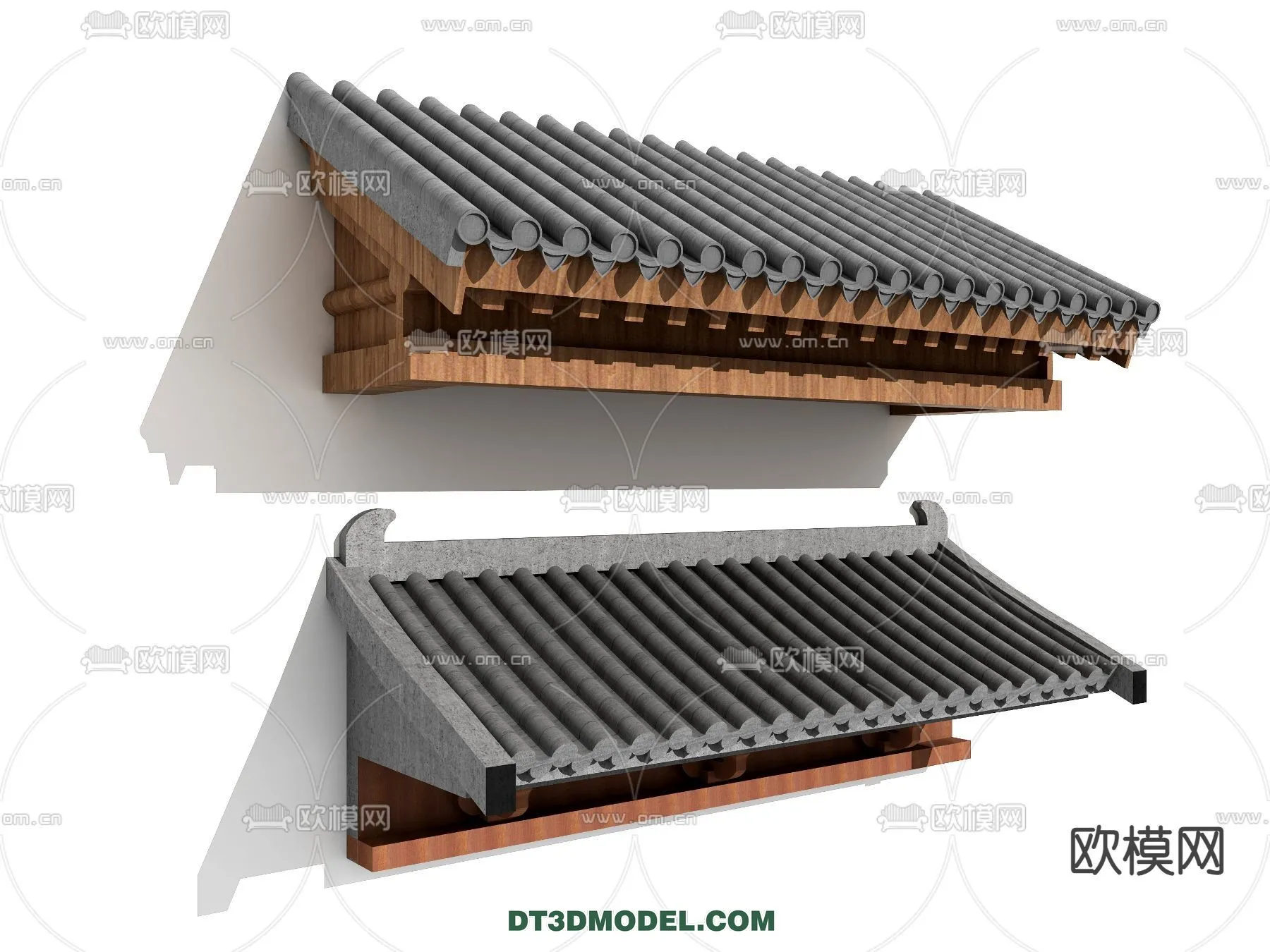 Tile Roof 3D Models - Chinese Style - 058