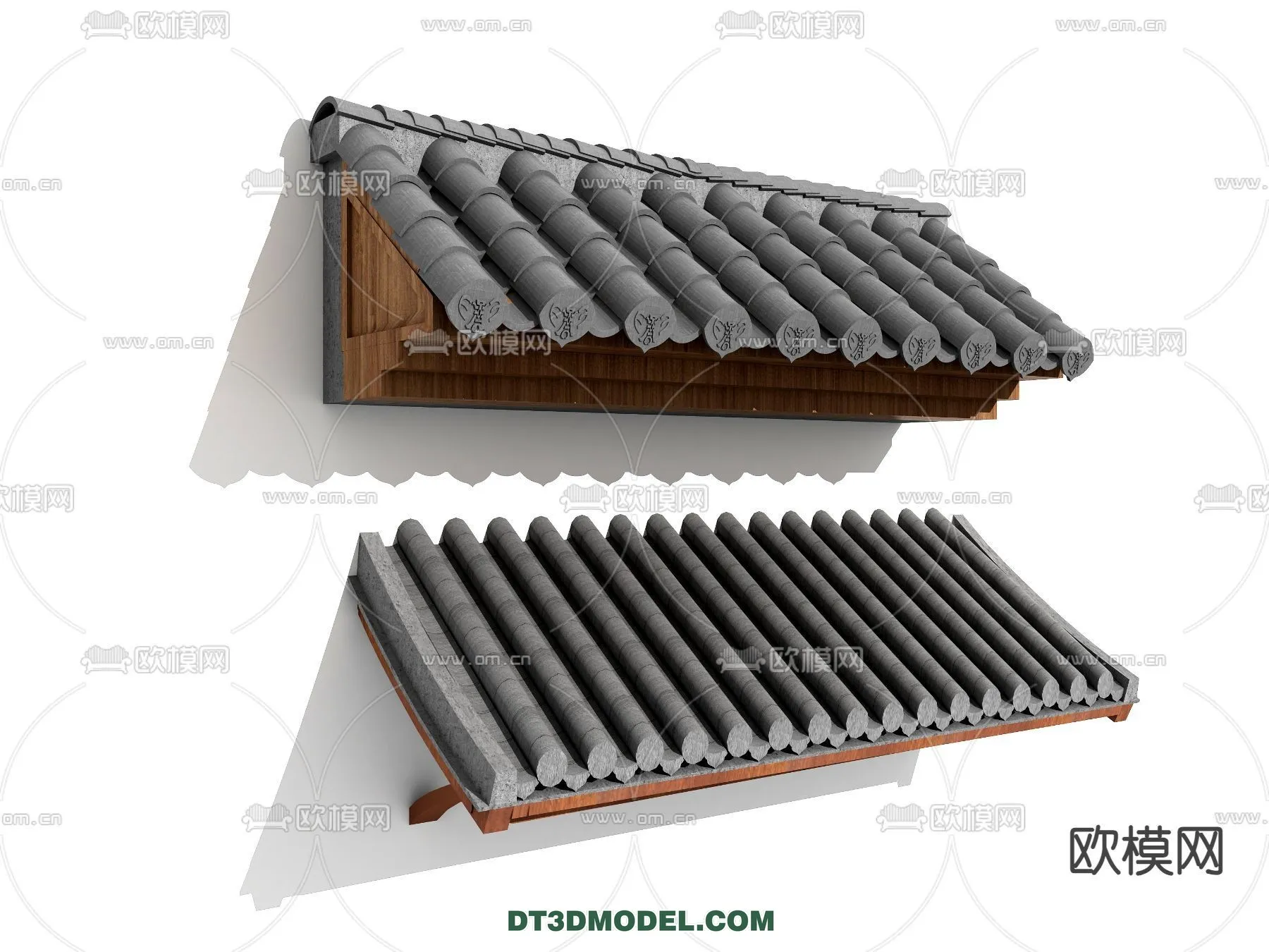 Tile Roof 3D Models - Chinese Style - 059