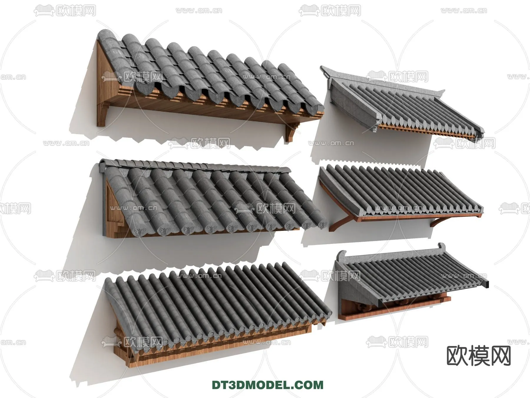 Tile Roof 3D Models - Chinese Style - 060