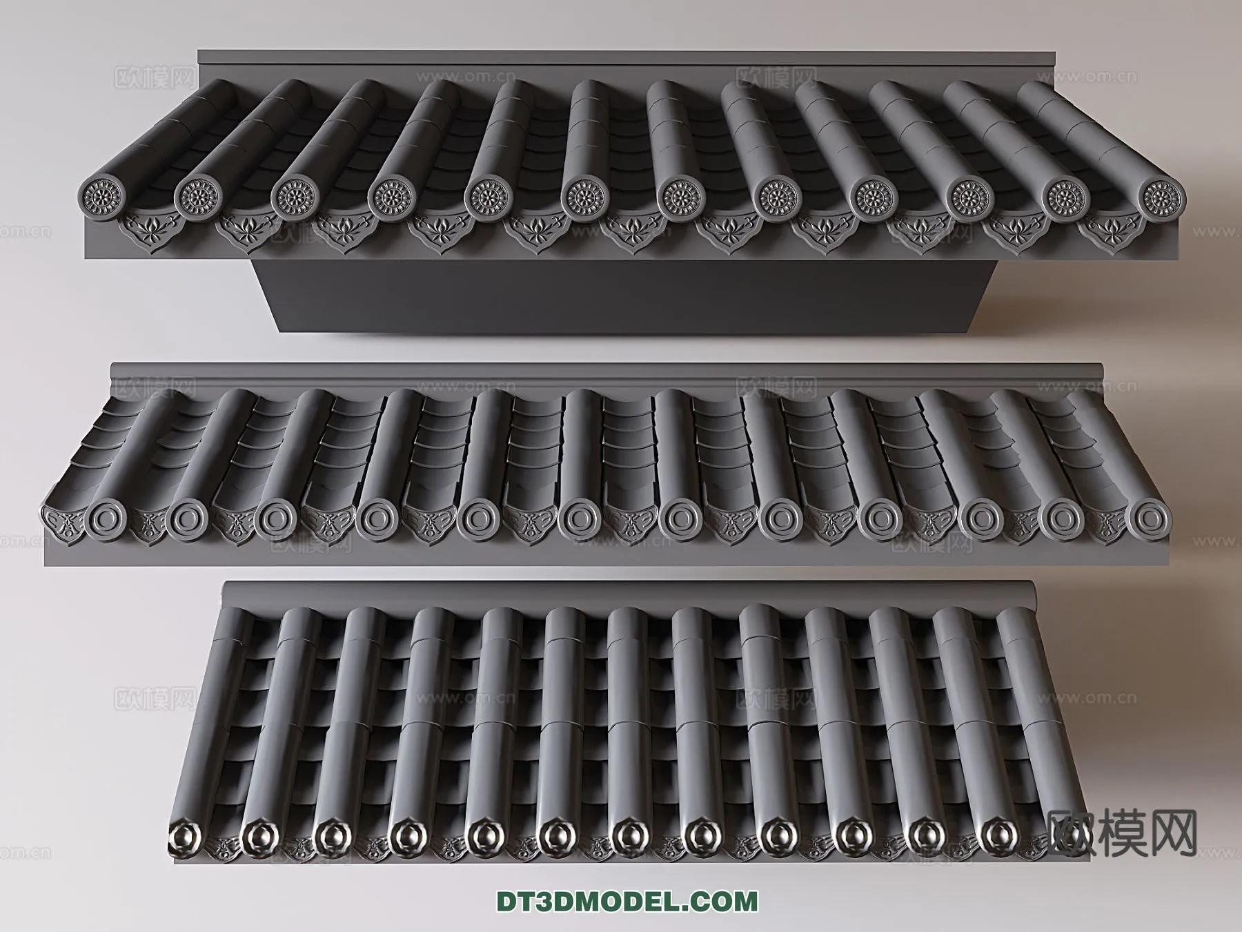 Tile Roof 3D Models - Chinese Style - 068