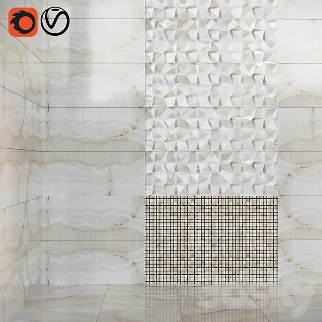 Tile SALONI Vary Dorex IRIS 40X120 3D Model