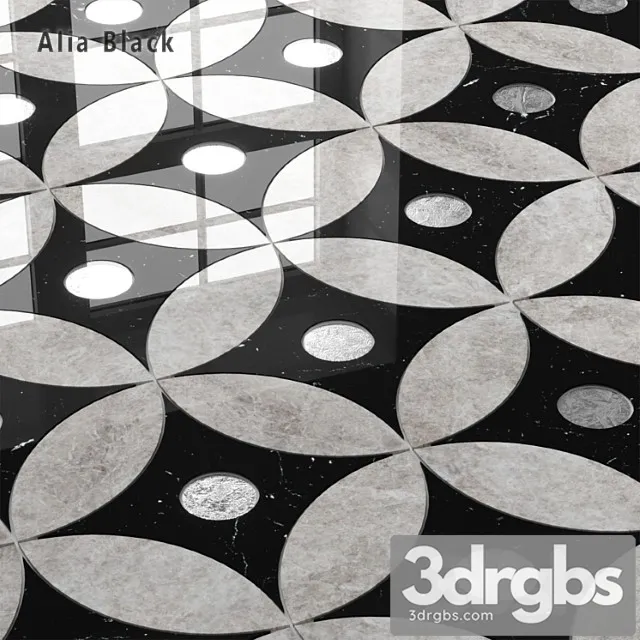 Tile Sicis Sicistone Alia Black 3D Model Free