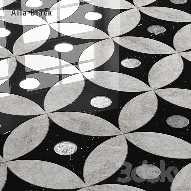 Tile Sicis SiciStone Alia Black 3D Model