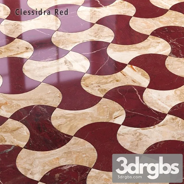 Tile Sicis Sicistone Clessidra Red 3D Model Free