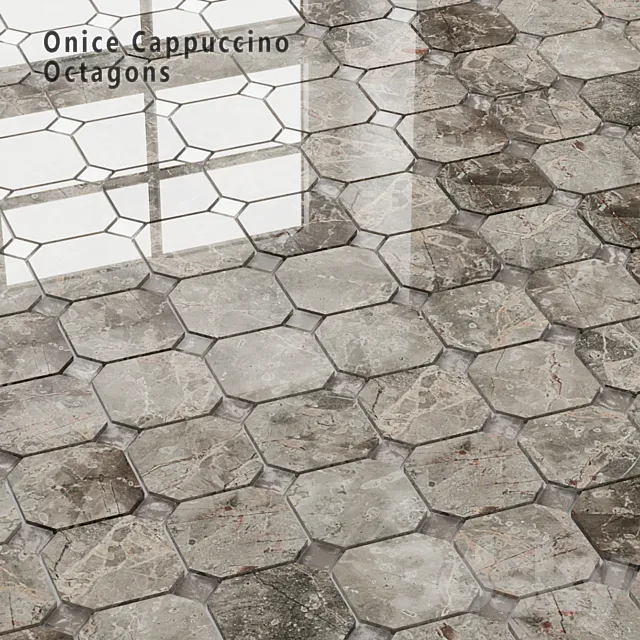 Tile Sicis SiciStone Onice Cappuccino Octagons 3D Model