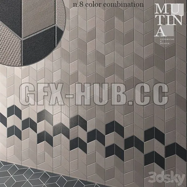 Tile TEX by Mutina Set 04 3D Model