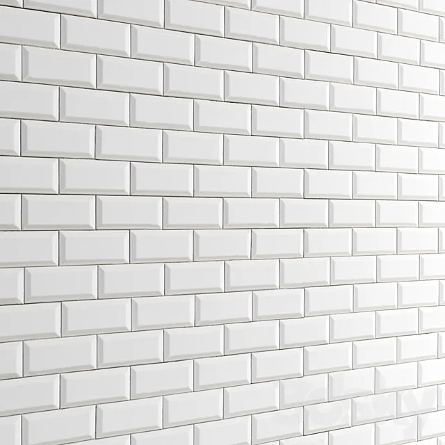 Tile.Tile. white. panel. backsplash. decorative. for kitchen 3DModel