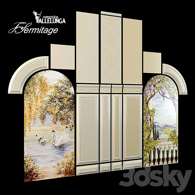 Tile Vallelinga. collection of the Hermitage 3DModel