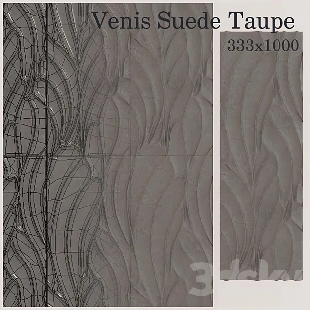 tile Venis Suede Taupe Matt 3DModel