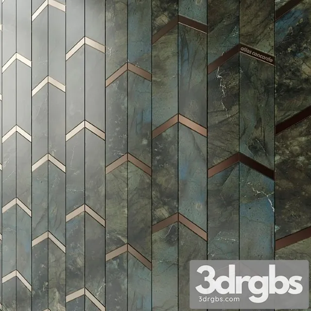 Tiles atlas concorde mosaico chevron 3D Model Free