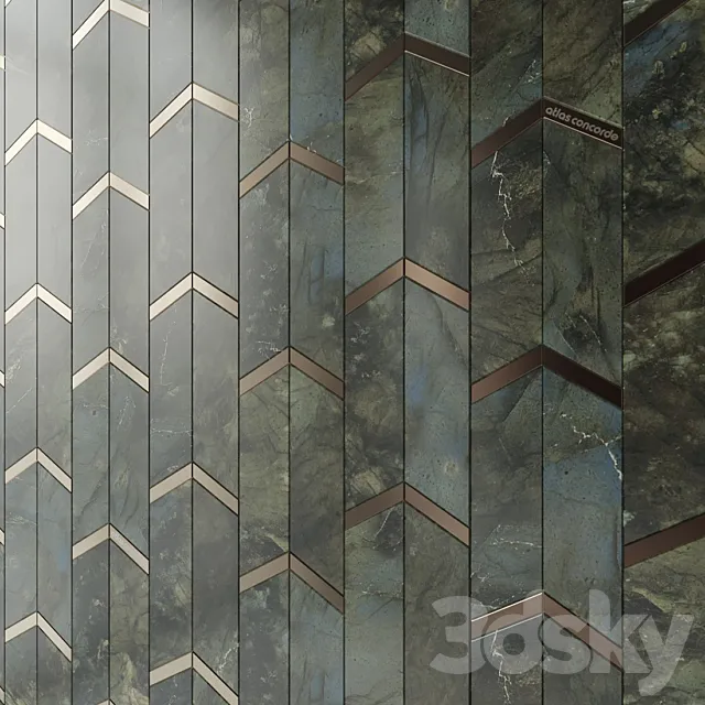 Tiles Atlas Concorde Mosaico Chevron 3D Model
