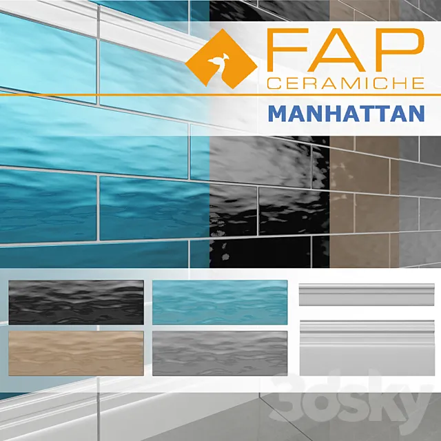 tiles Fap Ceramiche collection Manhattan 3D Model