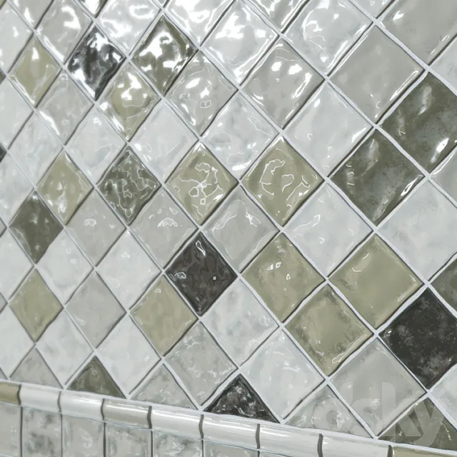 Tiles in the style of Provence Cevica Provenza 3DModel