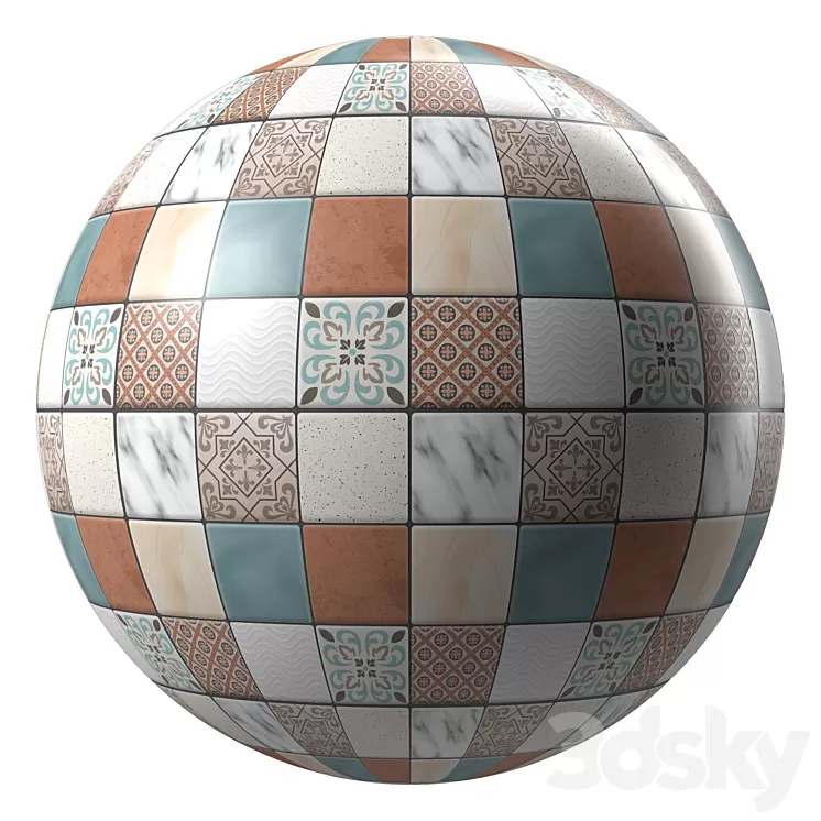Tiles Materials- Moroccan Mosaic Tile | Pbr 4k Seamless 3D Model