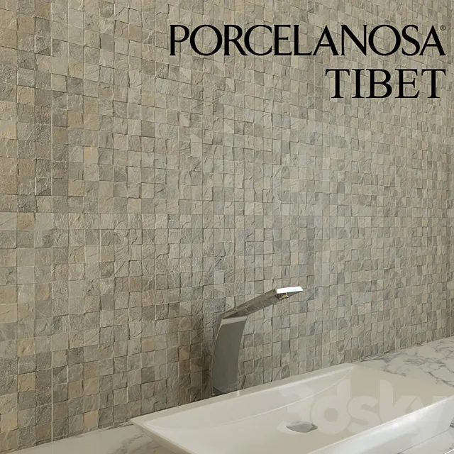 Tiles Porcelanosa Tibet - 4 types 3DModel