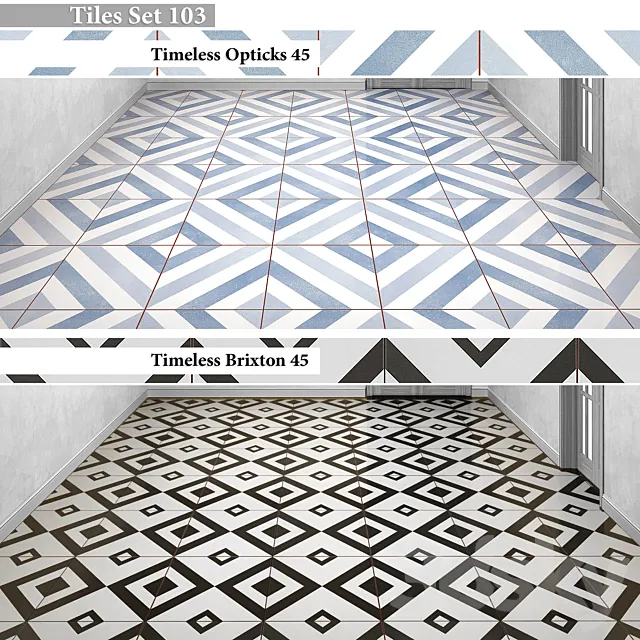 Tiles set 103 3D Model