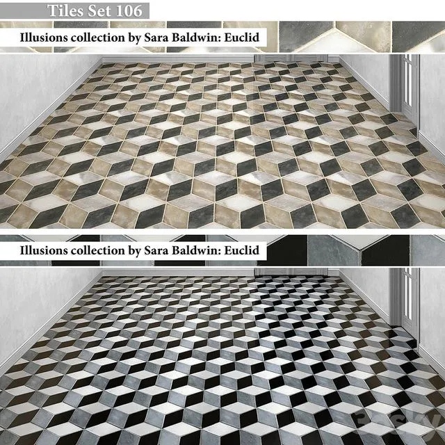 Tiles set 106 3D Model