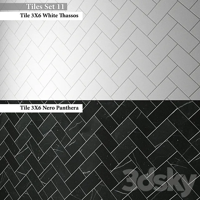 Tiles set 11 3D Model