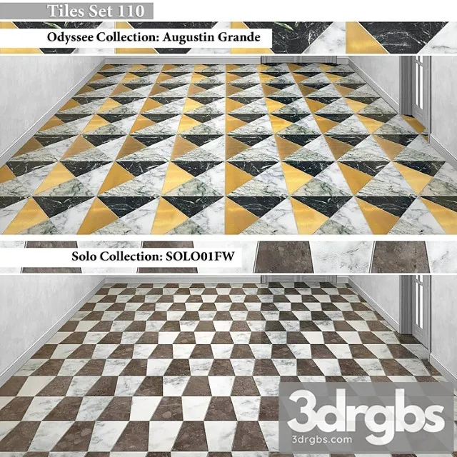Tiles set 110 3D Model Free