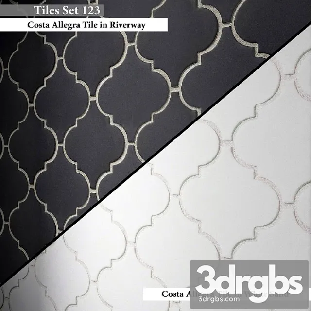 Tiles set 123 3D Model Download