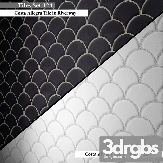Tiles set 124 3D Model Download