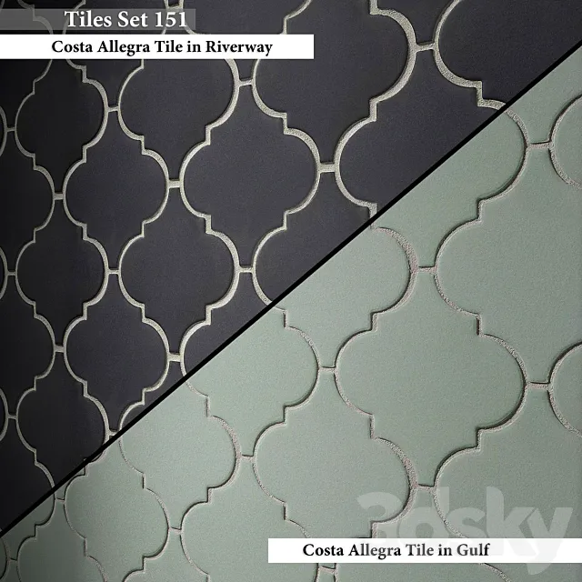 Tiles set 151 3D Model