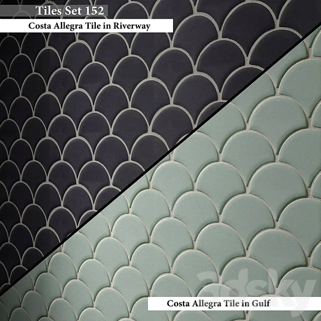 Tiles set 152 3D Model