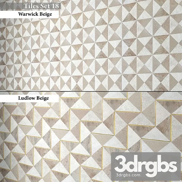 Tiles set 18 3D Model Free