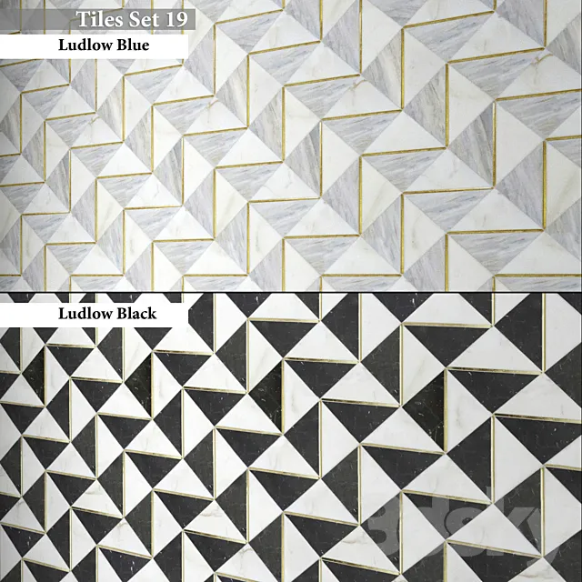 Tiles set 19 3D Model