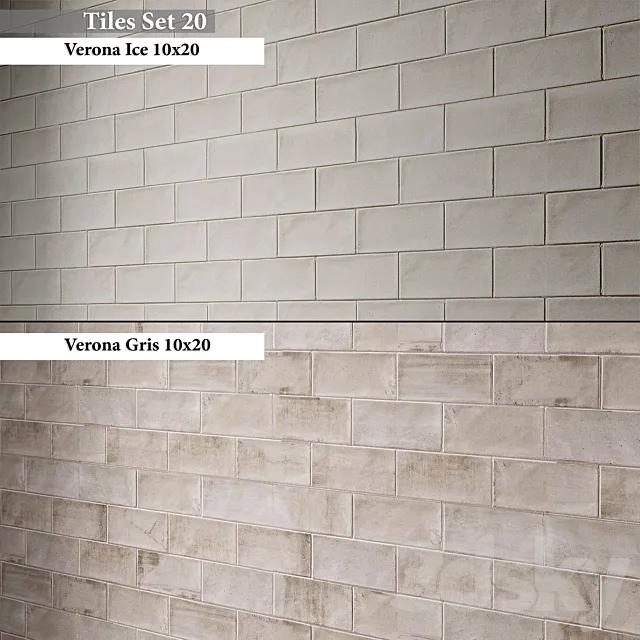 Tiles set 20 3D Model