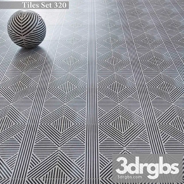 Tiles set 320 3D Model Download