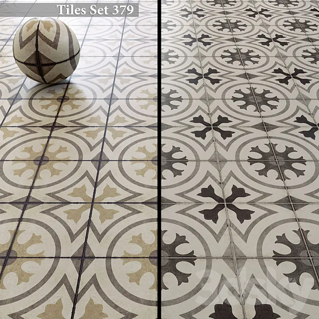 Tiles set 379 3D Model