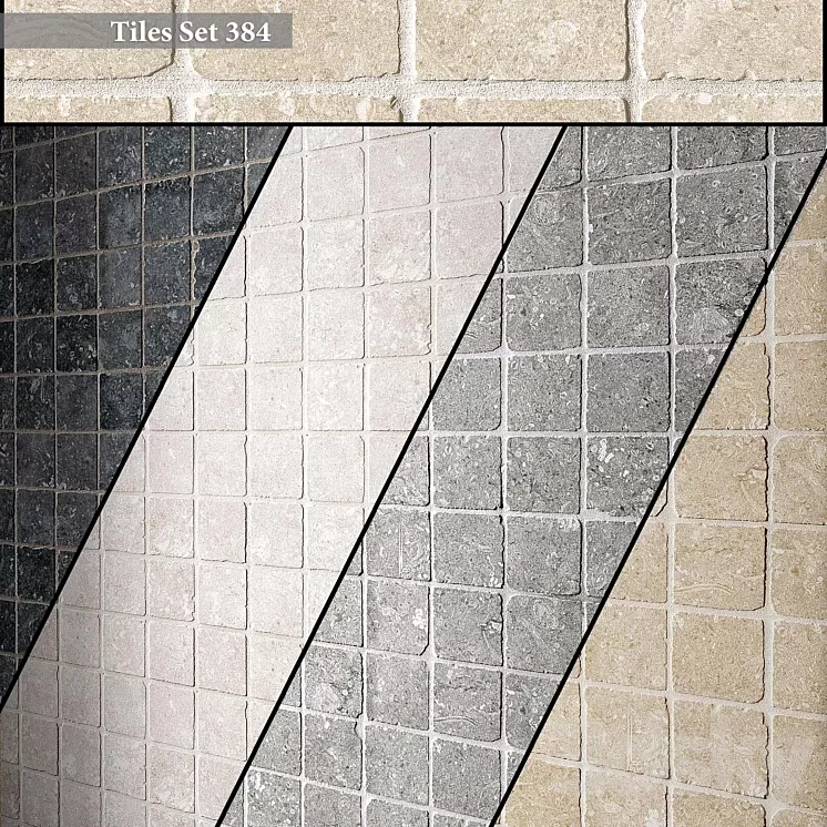 Tiles set 384 3D Model