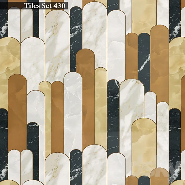 Tiles set 430 3D Model