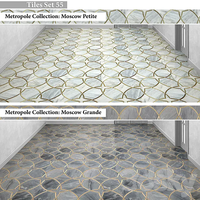 Tiles set 55 3DModel