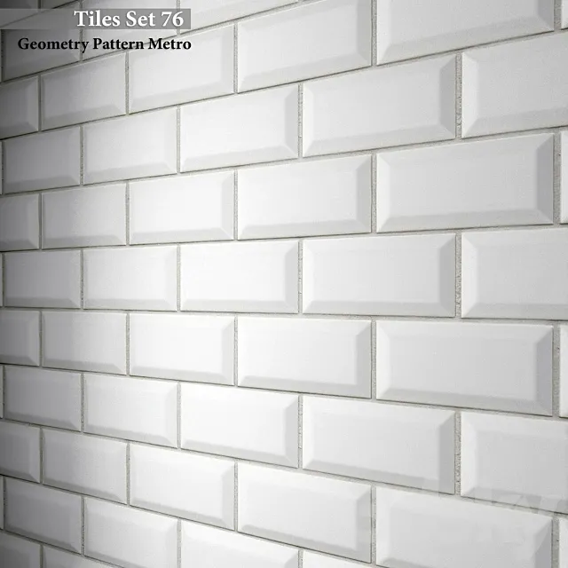 Tiles set 76. Geometry Pattern Metro 3D Model