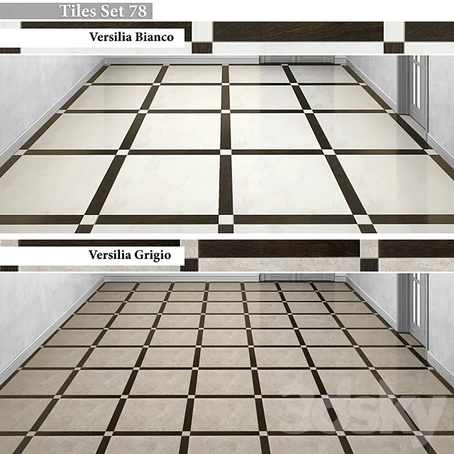 Tiles set 78 3D Model