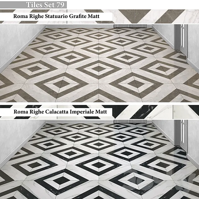 Tiles set 79 3D Model